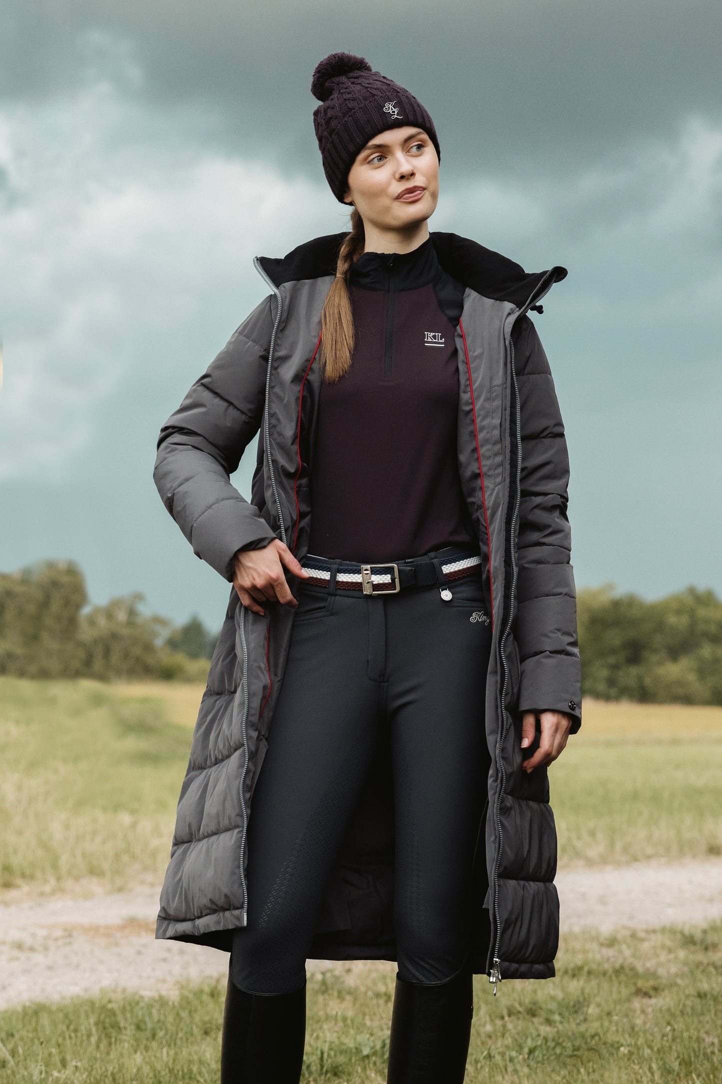 KLfae Manteau d'équitation long et imperméable pour femmes