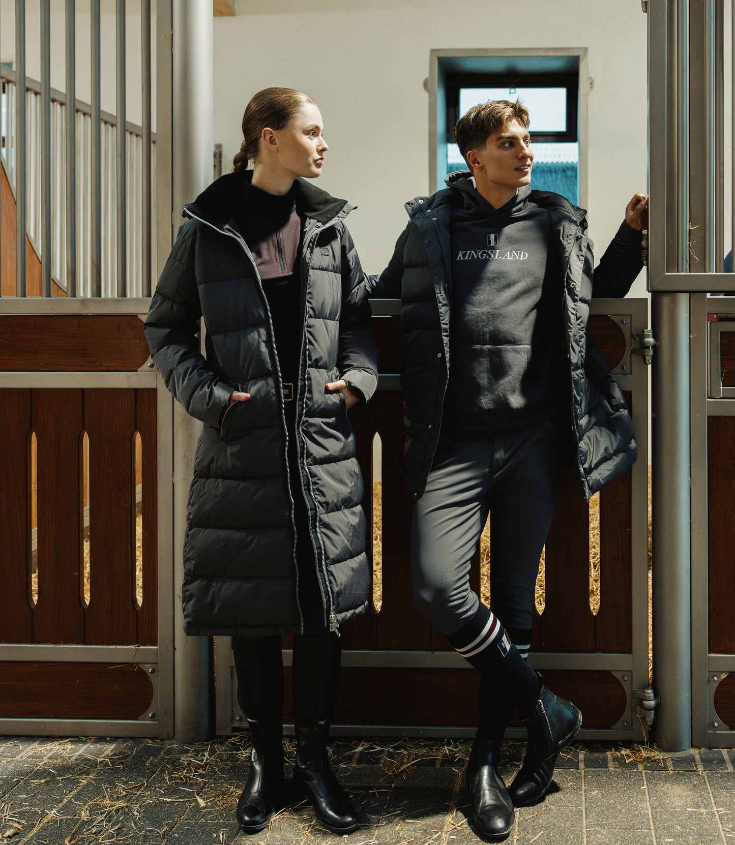 KLfae Manteau d'équitation long et imperméable pour femmes