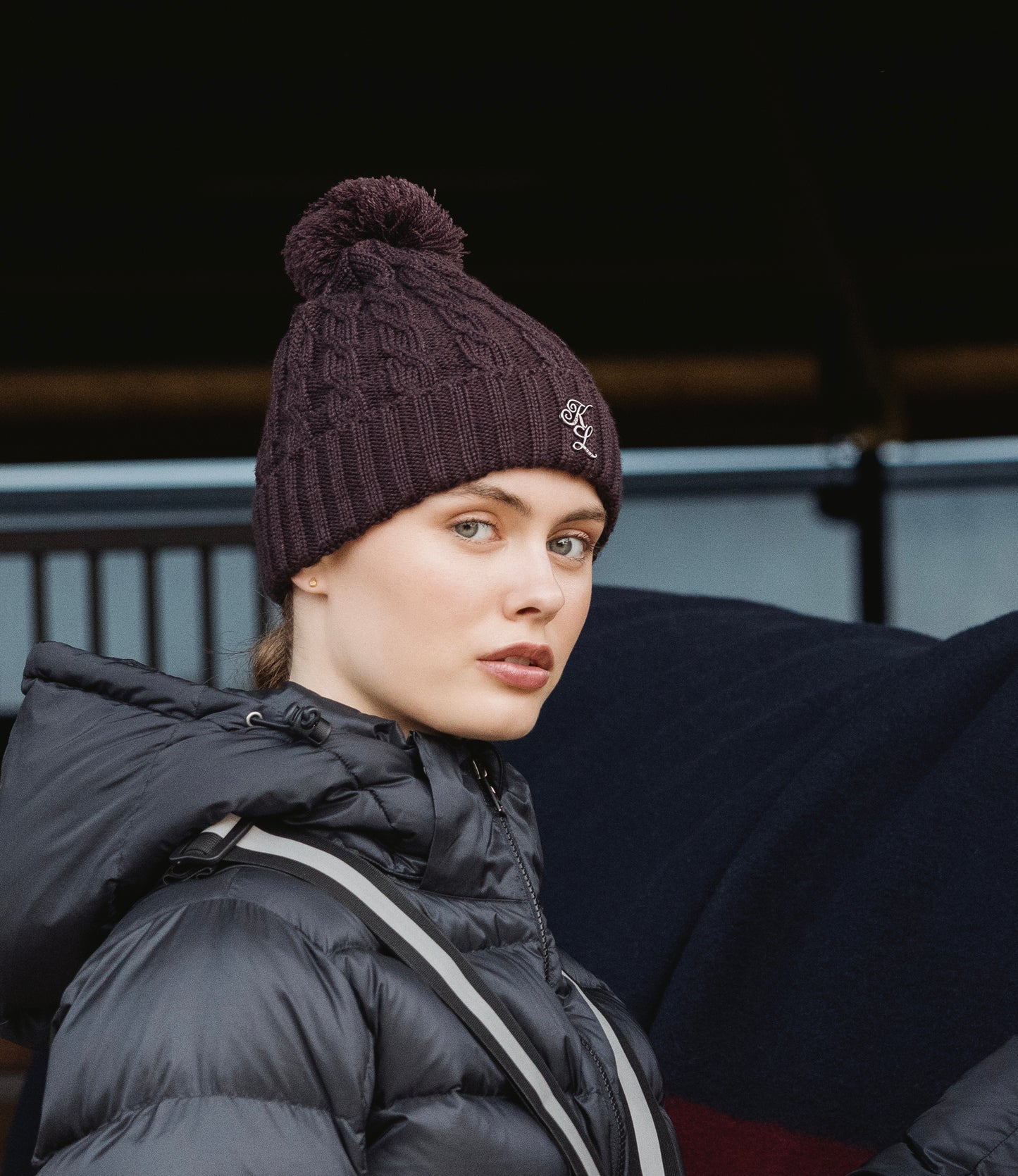 KLellery Chapeau en tricot torsadé pour femmes