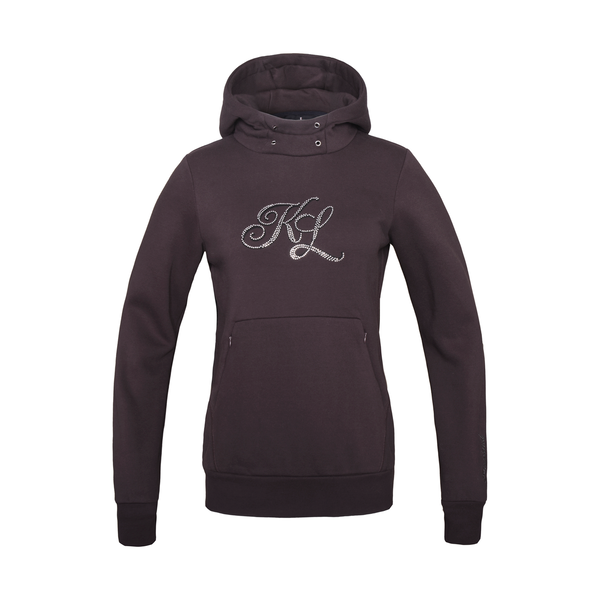 KLelyse Sweat à capuche avec logo en cristal