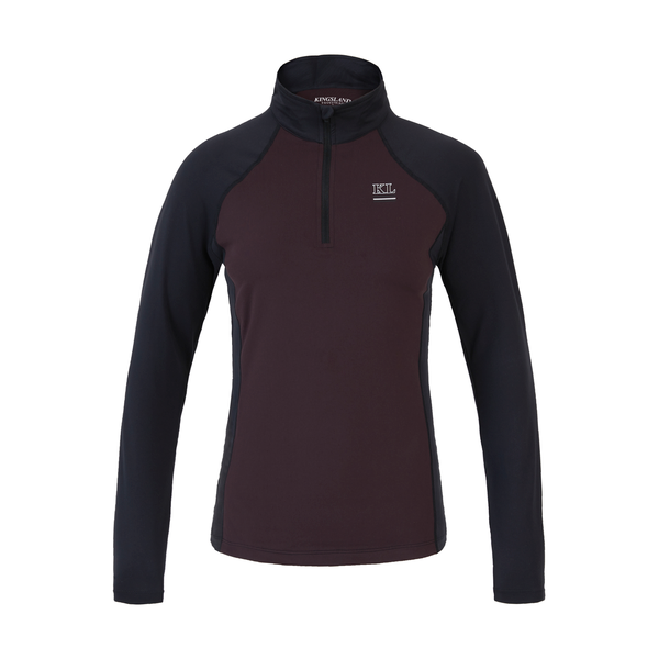 KLerin Maillot d'entraînement 3/4 zippé pour femmes