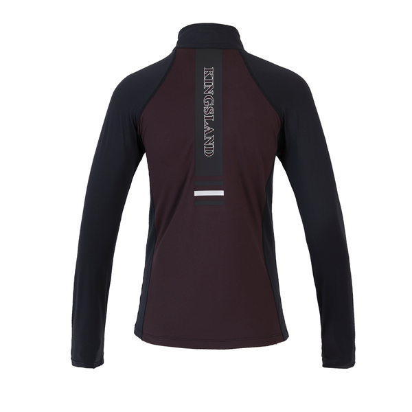 KLerin Maillot d'entraînement 3/4 zippé pour femmes