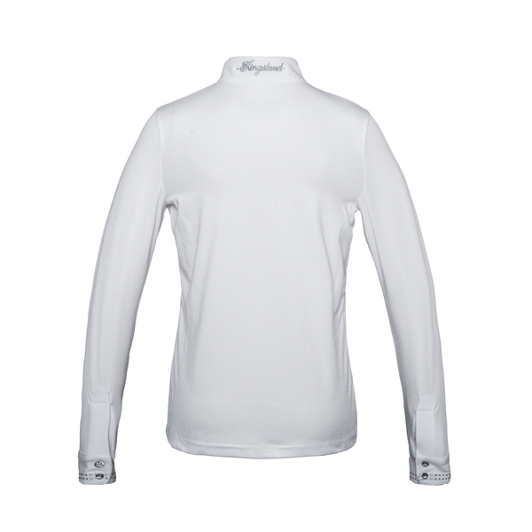 KLelemis Chemise de concours junior avec broderie en cristal