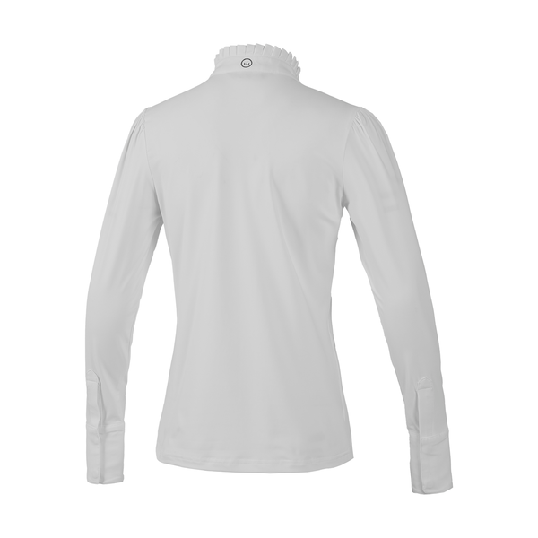 KLfiori Chemise d'entraînement pour femmes avec col en plissé
