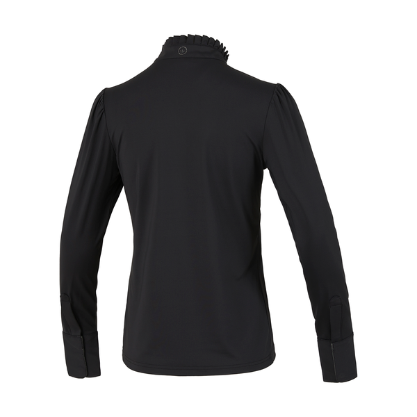 KLfiori Chemise d'entraînement pour femmes avec col en plissé