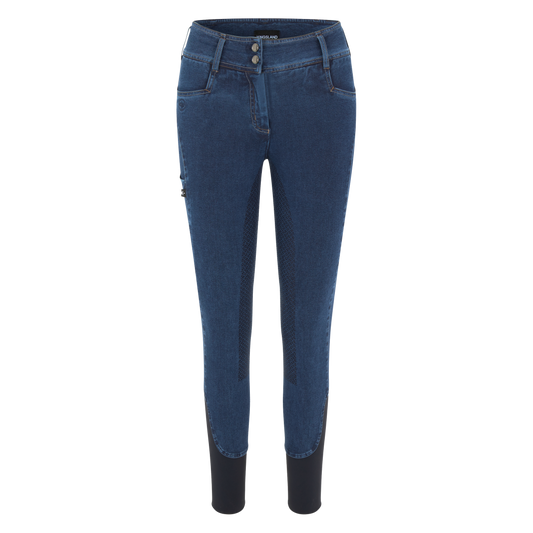 KLkayce Pantalon d’équitation full grip imitation jean femme