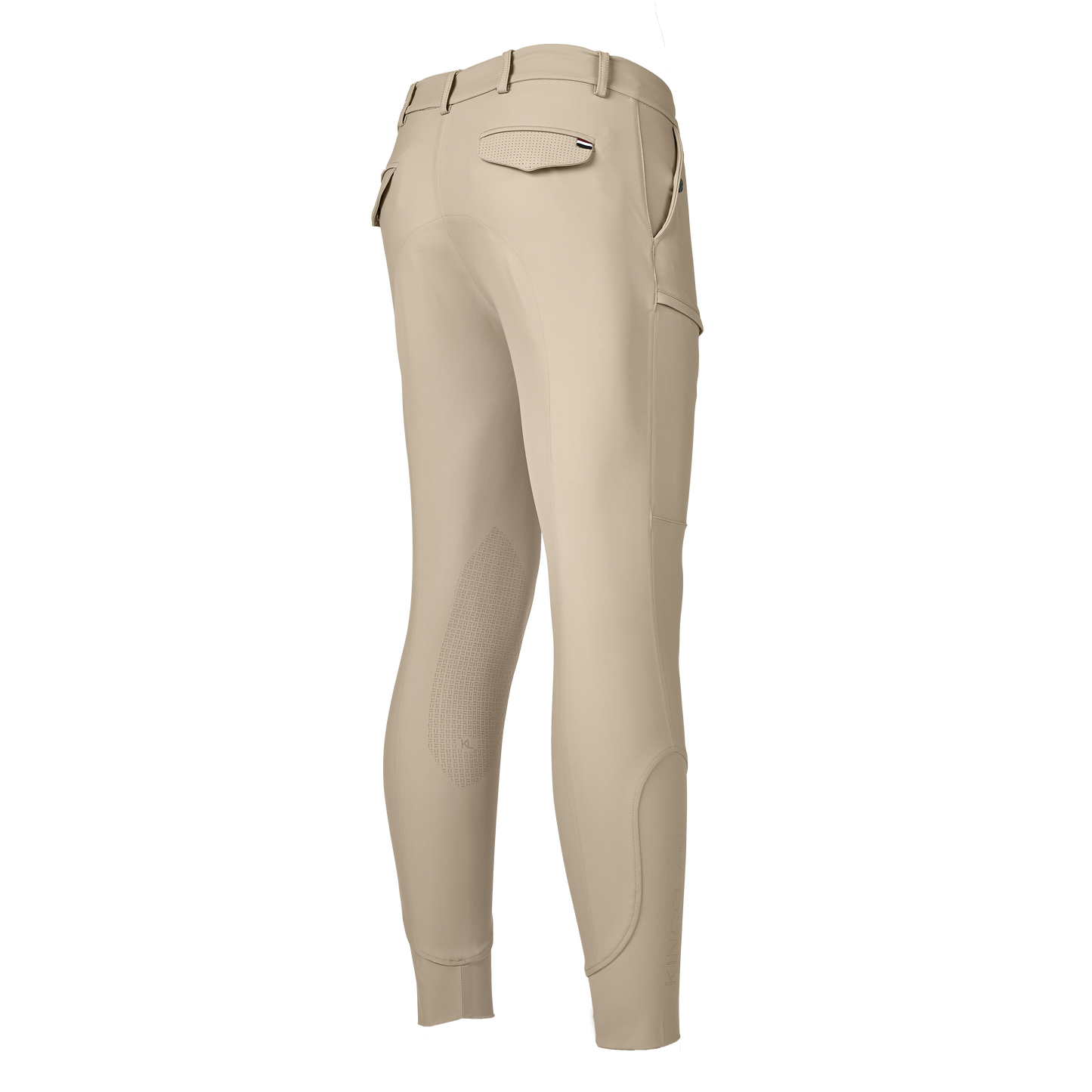 KLkoa Pantalon d'équitation sans couture avec grip aux genoux homme