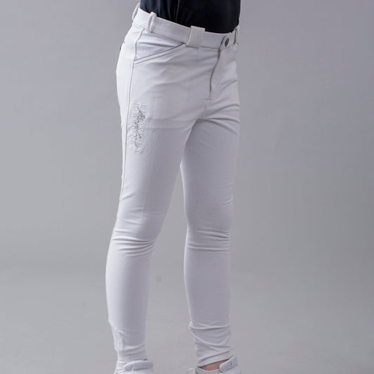 KLkaden Pantalons d'équitation à basanes pour Garçons